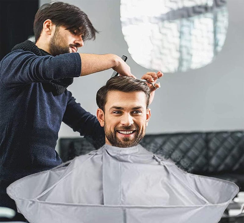 MAFENT Hair Cutting Cape - Barber & Salon Cape with Hair Catcher - Image 2